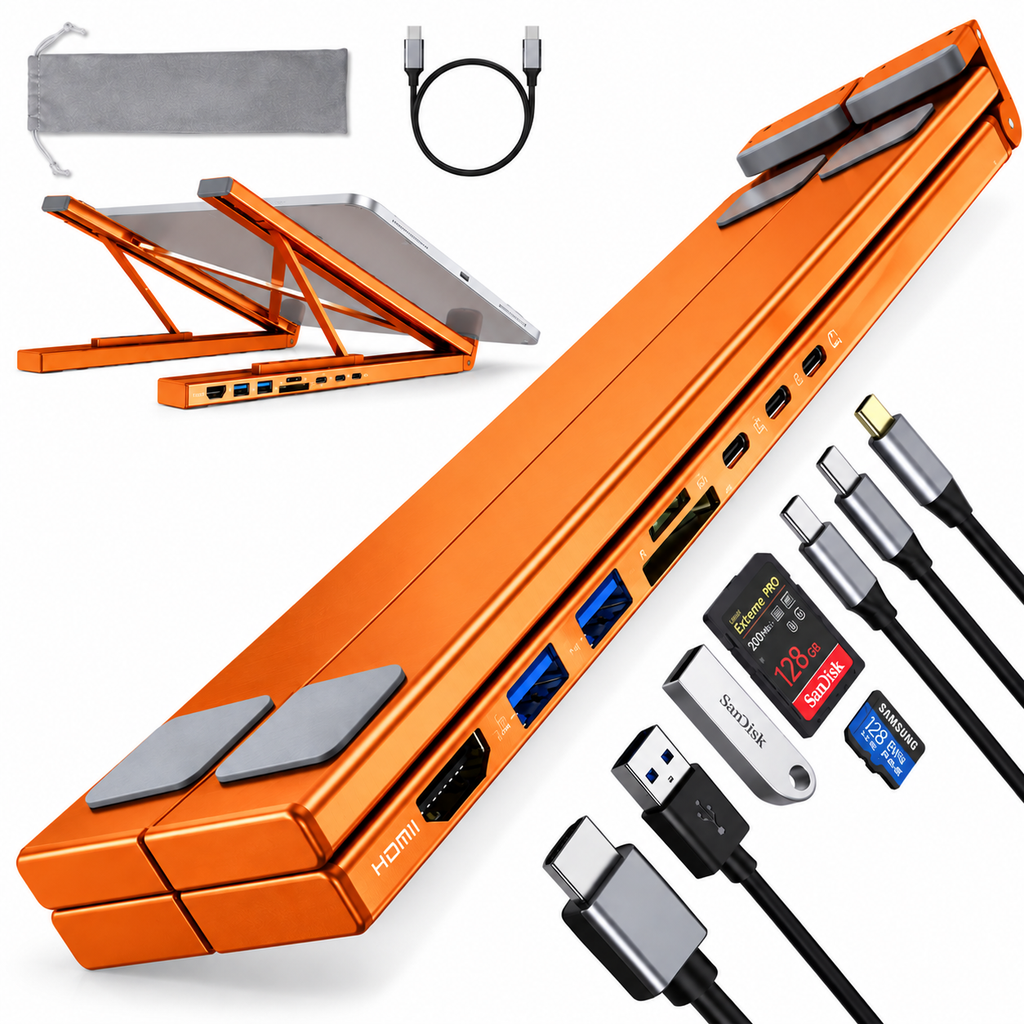 8-IN-1 LAPTOP STAND &amp; DOCKING STATION